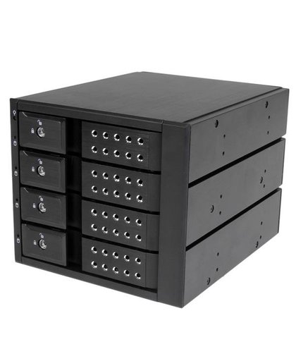 StarTech.com 4-bay aluminium trayless hot-swappable mobile rack backplane voor 3,5 inch SAS II/SATA III 6 Gbps HDD