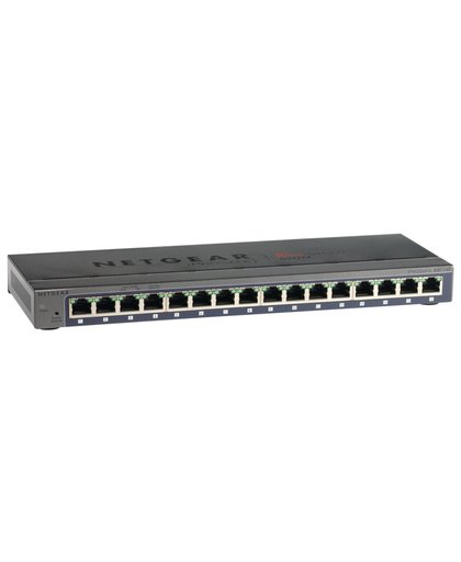 Netgear GS116E Onbeheerde netwerkswitch L2 Gigabit Ethernet (10/100/1000) Zwart