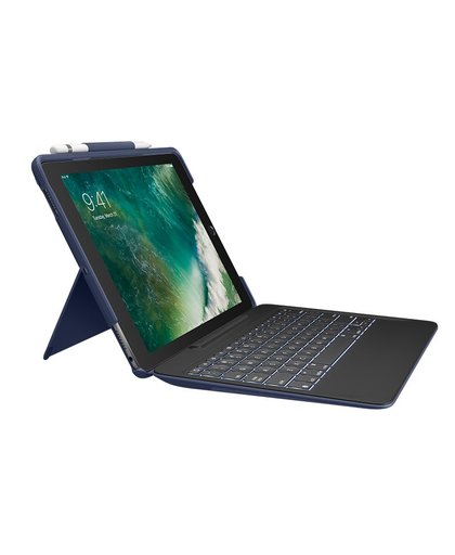 Logitech Slim Combo toetsenbord voor mobiel apparaat Blauw AZERTY Frans Smart Connector