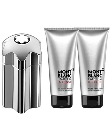 Mont Blanc - Emblem Intense 100ml Eau De Toilette + 100ml Showergel + 100ml Aftershave Eau De Toilette - Giftset
