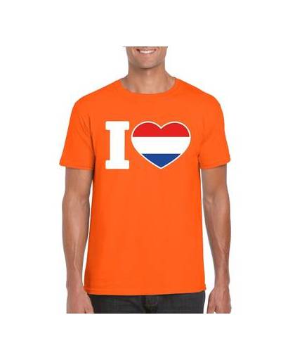 Oranje i love holland supporter shirt heren s