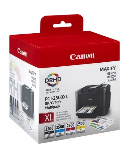 Canon PGI-2500XL BK/C/M/Y inktcartridge Zwart, Cyaan, Magenta, Geel 70,9 ml 2500 pagina's