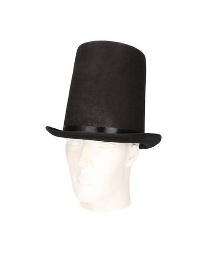 Hoge abraham lincoln hoed zwart voor volwassenen