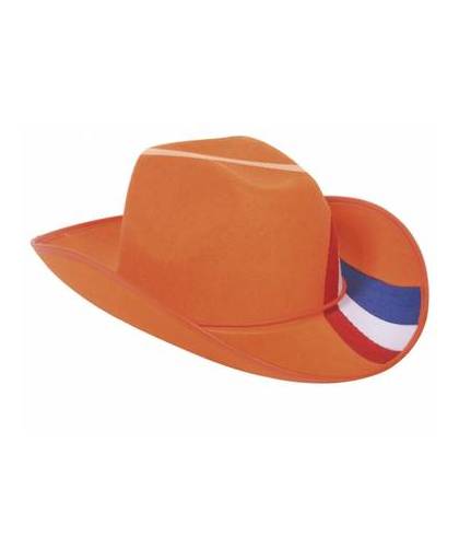 Oranje hoed met holland kleuren