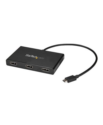 StarTech.com MSTCDP123HD kabeladapter/verloopstukje USB C HDMI x 3 Zwart