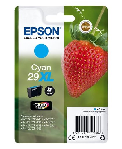 Epson Singlepack Cyan 29XL Claria Home Ink inktcartridge