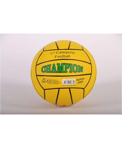 Rubberen Straatvoetbal Champion Geel maat 5 380 - 420 gram