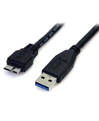 StarTech.com 50 cm zwarte SuperSpeed USB 3.0-kabel A naar micro B M/M USB-kabel
