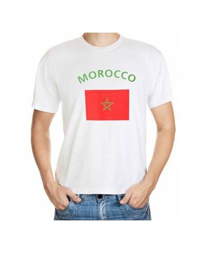 Wit t-shirt marokko heren 2xl