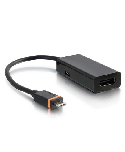 C2G 80934 video kabel adapter USB Micro-B HDMI A Zwart
