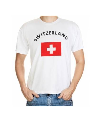 Wit t-shirt zwitserland heren 2xl