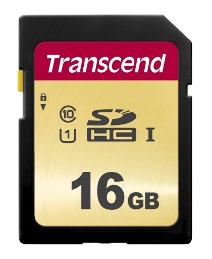 Transcend 16GB, UHS-I, SD 16GB SD UHS-I Klasse 10 flashgeheugen