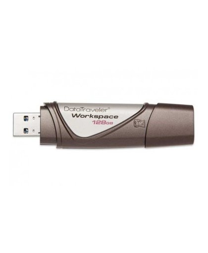 Kingston Technology DataTraveler Workspace 128GB USB flash drive 3.0 (3.1 Gen 1) USB-Type-A-aansluiting Bruin, Zilver