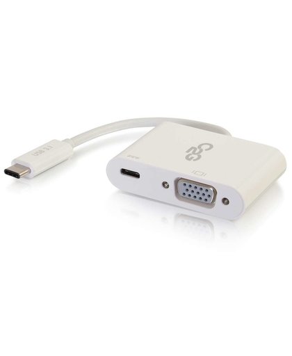 C2G 80495 USB-C VGA, USB-C Wit kabeladapter/verloopstukje