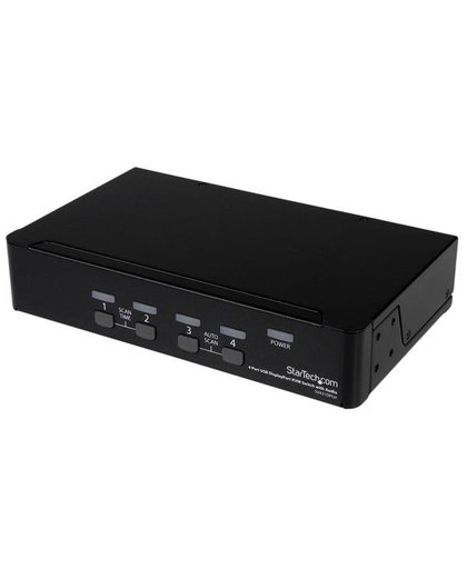StarTech.com 4-poort USB DisplayPort met Audio KVM-switch