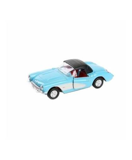 Speelgoedauto chevrolet corvette 1957 licht blauw