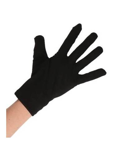 Zwarte korte handschoenen voor volwassenen
