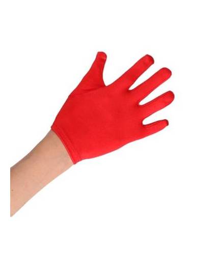 Rode satijnen handschoenen voor kinderen