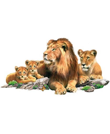 leeuwenfamilie muursticker