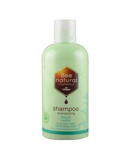 Bee natural shampoo munt, 250 ml