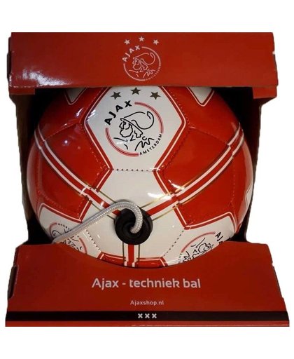 Ajax voetbal leer middel - rood/wit