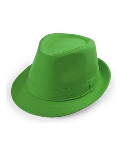 Groen trilby verkleed hoedje voor volwassenen