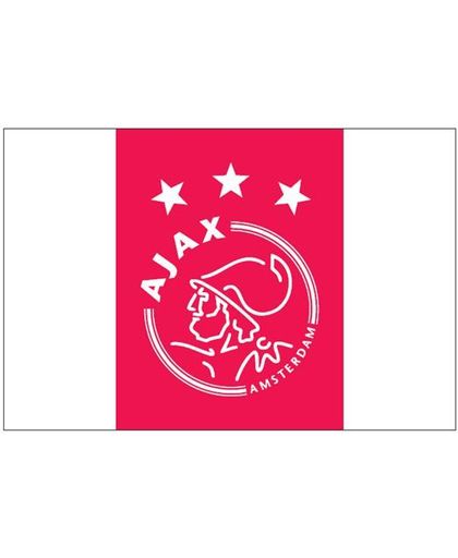 Vlag ajax groot 100x150 cm rood/wit