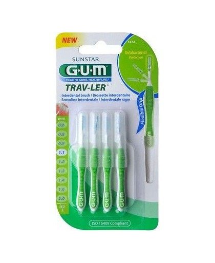 GUM Trav-Ler interdentale ragers 1,1 mm, 4 stuks