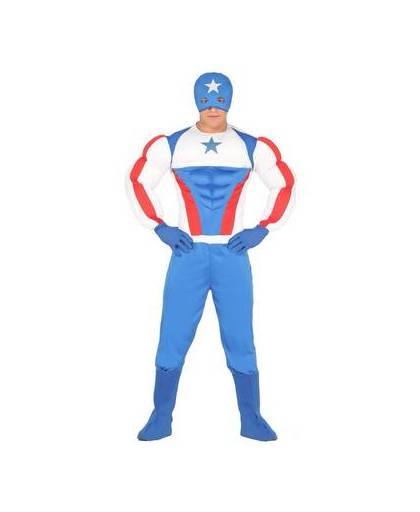 Superheld kapitein amerika kostuum voor heren - verkleedpak m (48-50)