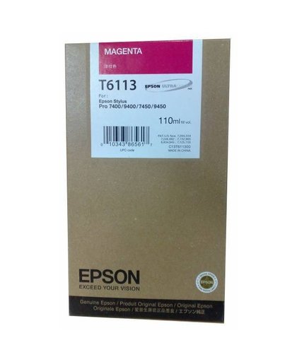 Epson inktpatroon Magenta T611300 inktcartridge
