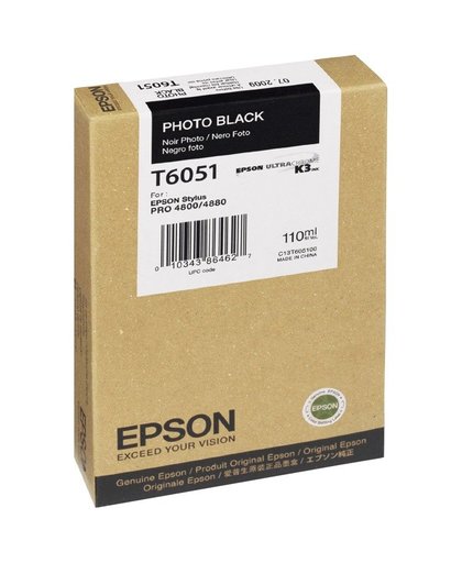 Epson inktpatroon Photo Black T605100 inktcartridge