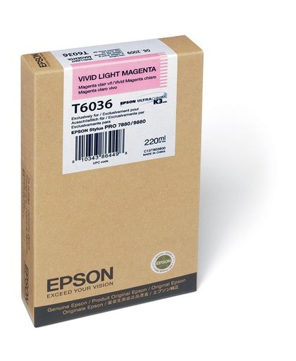 Epson inktpatroon Vivid Light Magenta T603600 220 ml inktcartridge