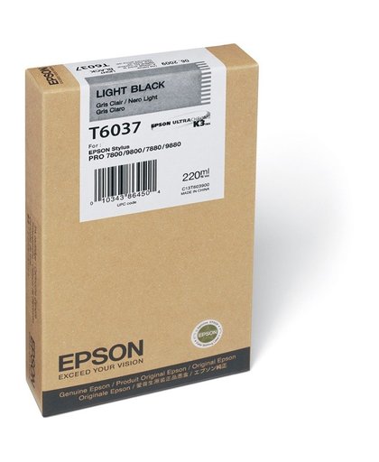Epson inktpatroon Light Black T603700 220 ml inktcartridge