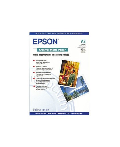 Epson Archival Matte Paper, DIN A3, 189g/m², 50 Vel pak fotopapier