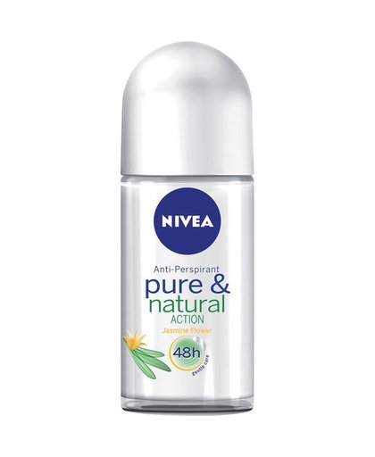 Pure & Natural Action Jasmine roll-on deodorant, 50 ml