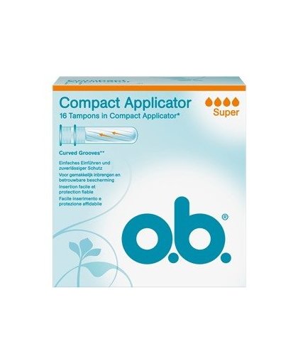 Compact Applicator Super tampons, 16 stuks