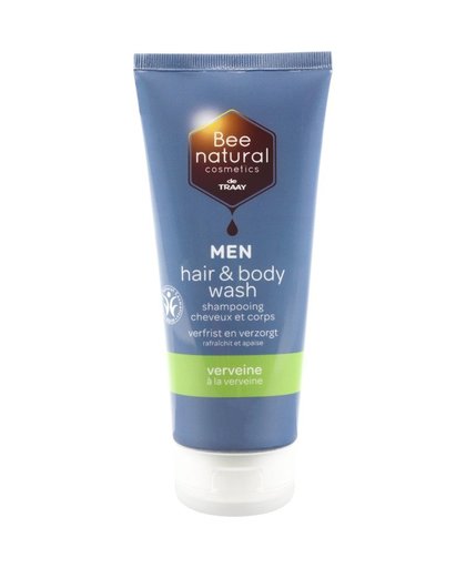 Bee natural men hair & body wash verveine, 200 ml