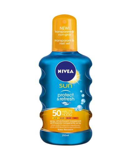 Sun Protect & Refresh verfrissende transparante spray SPF 50, 200 ml
