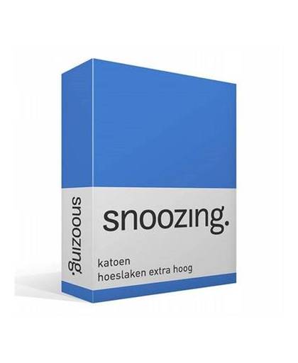 Snoozing katoen hoeslaken extra hoog - 2-persoons (150x200 cm)