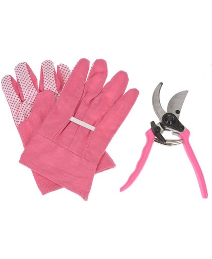 Snoeischaar met Handschoenen - Roze