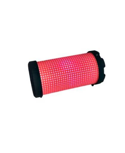 Draadloze luidspreker met bluetooth cmik mk-3000 - 3w - usb micro sd aux in - rood - met een ingebouwde lichtshow
