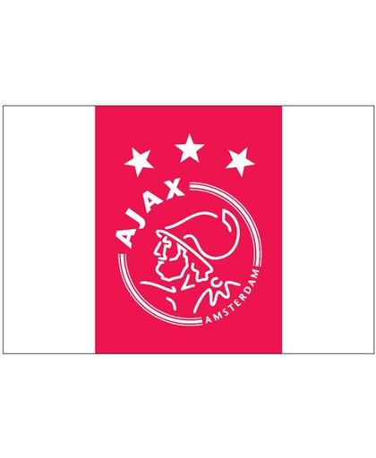 Vlag ajax reus 150x225 cm rood/wit logo