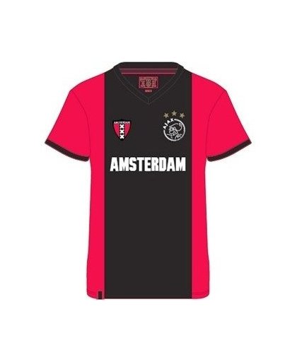 t-shirt Amsterdam wapen rood/zwart/rood, maat 116