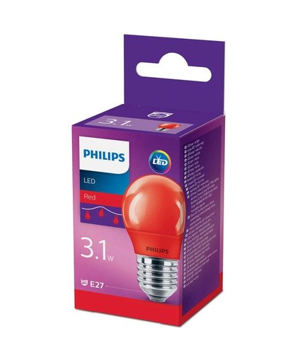 Philips 929001393901 3.1W E27 C Rood LED-lamp