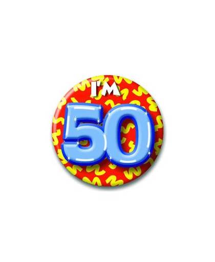 Verjaardags button i am 50