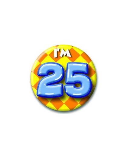 Verjaardags button i am 25