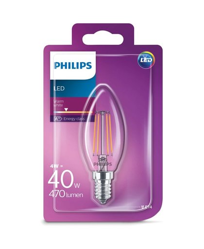 Philips LED 4W E14 4W E14 A++ Warm wit LED-lamp