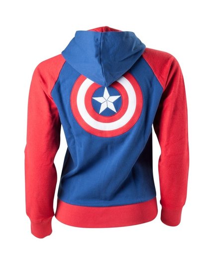 Captain America: Female Hoodie with embroidery at backside