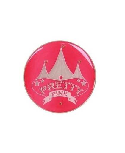 Roze pretty pink circus button met licht