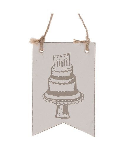 Houten Hanger Vlag 'Birthday Cake'